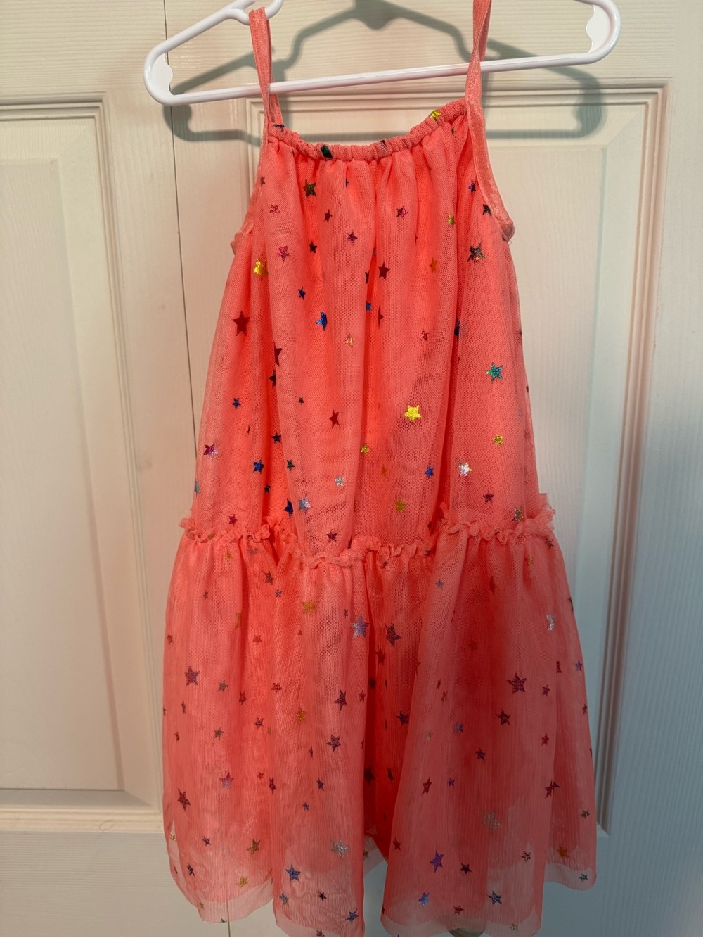 Cat & Jack Coral Pink Star Print Casual Dress